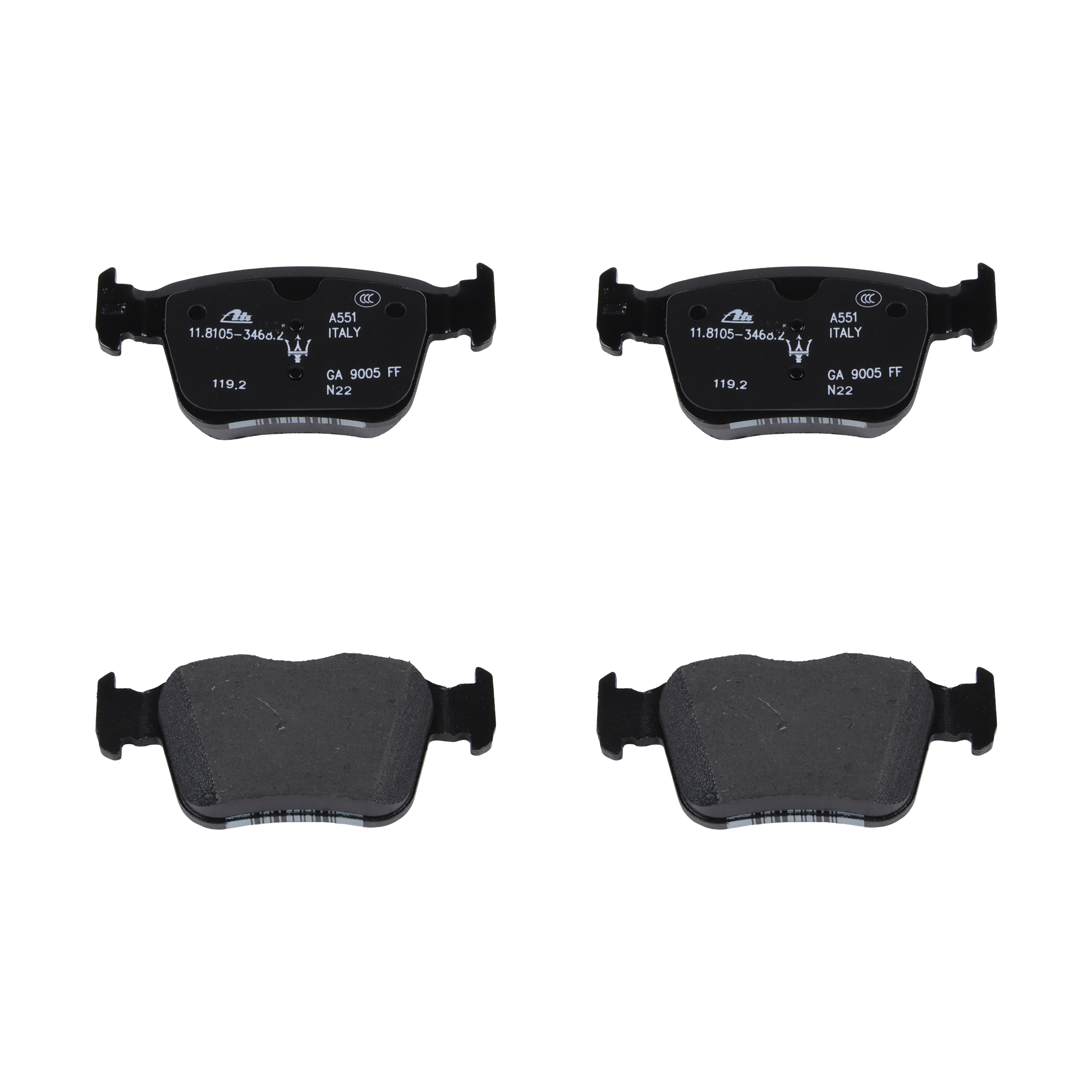 Maserati Kit Rear Brake Pads M182 Mhev 673012304 - Masparts